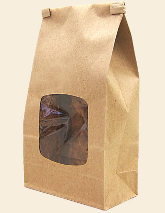 100% Recycled Paper Bag with Window